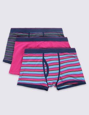 3 Pack Cool & Fresh&trade; Stretch Cotton Assorted Trunks with StayNEW&trade;